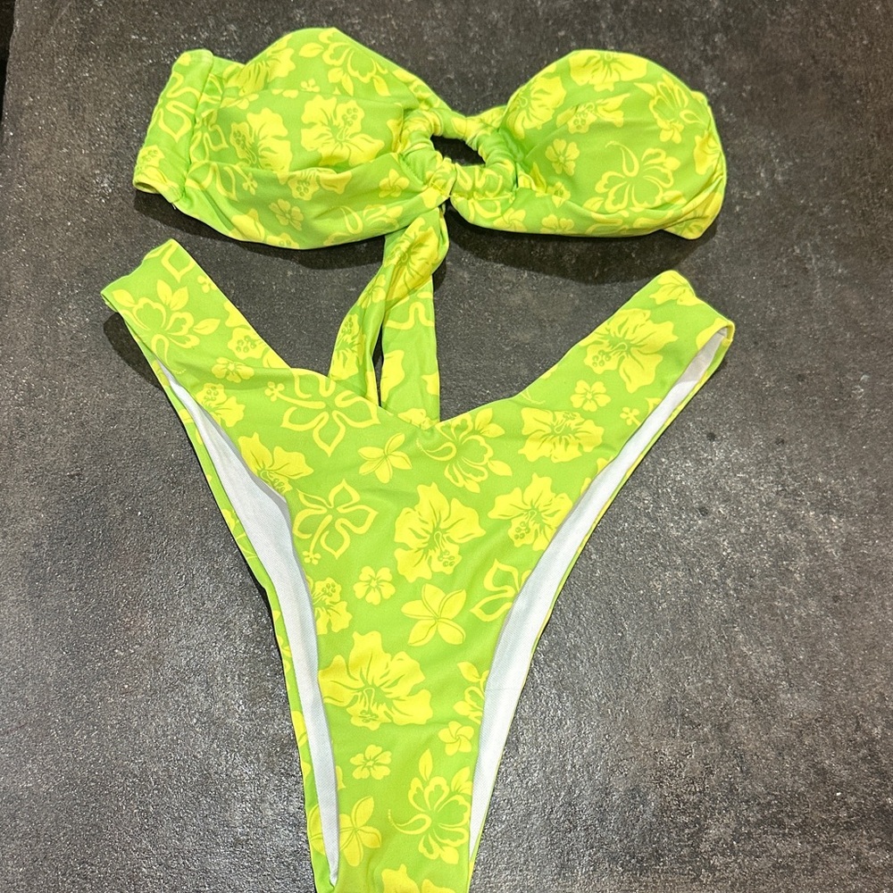 Floral Green Bikini